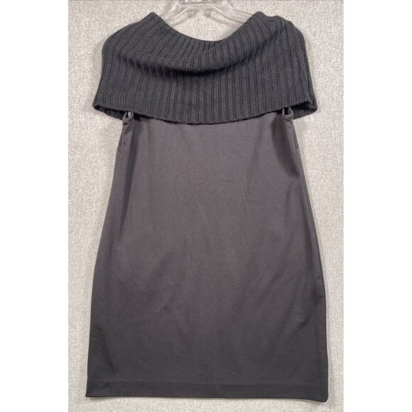 Calvin Klein Women's Sheath Style Dress Size L Black Sleeveless Sweater Collar - Picture 10 of 13